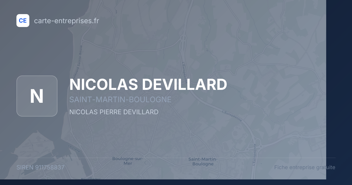 NICOLAS DEVILLARD — 911758837 — fiche entreprise