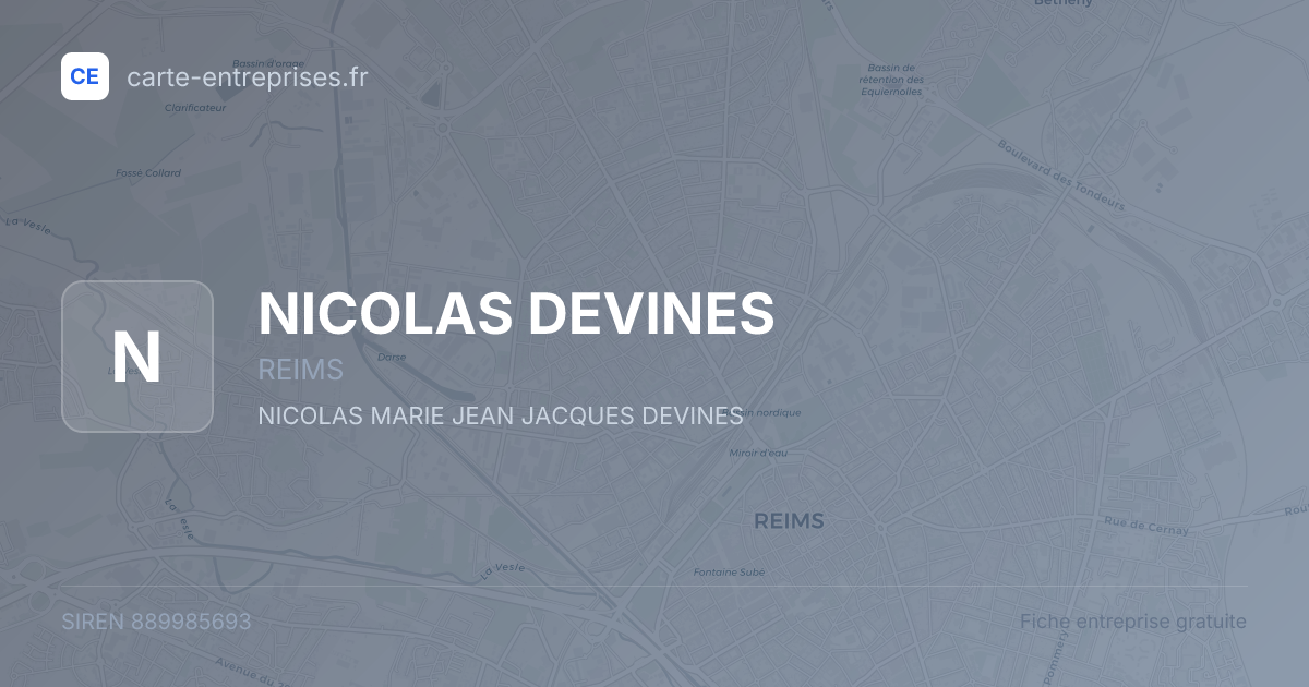NICOLAS DEVINES — 889985693 — fiche entreprise
