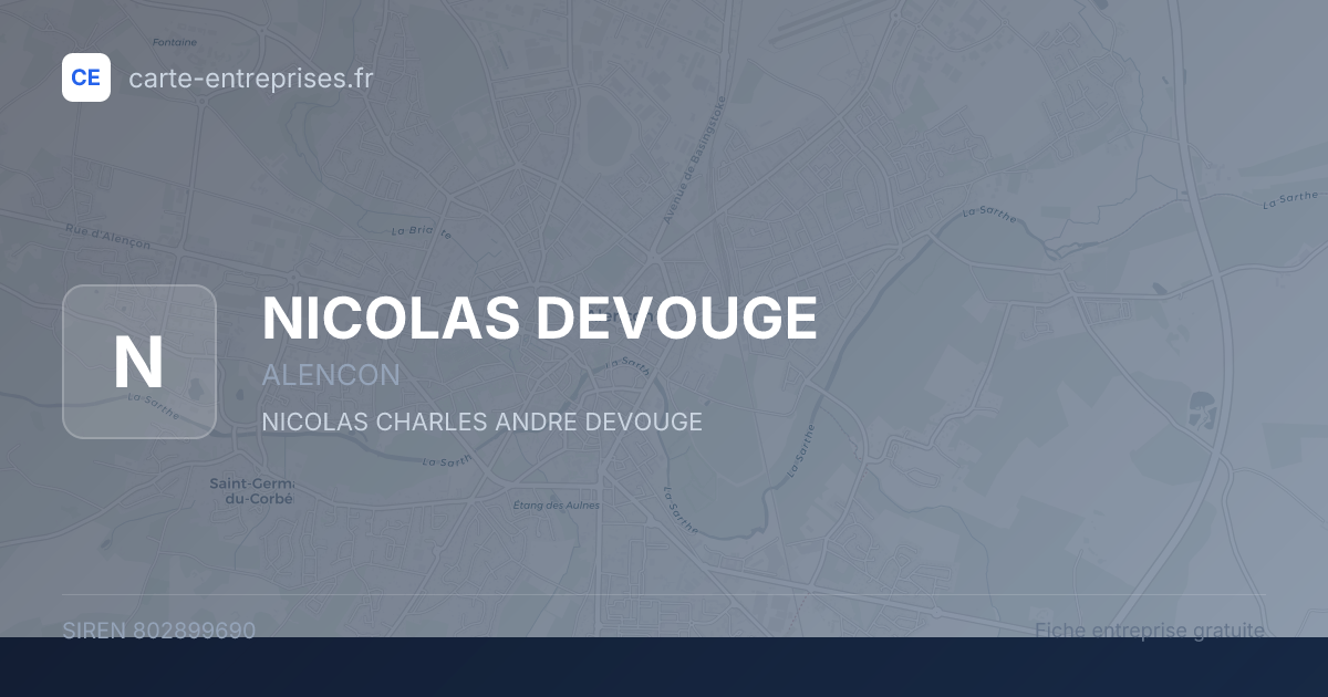 NICOLAS DEVOUGE — 802899690 — fiche entreprise