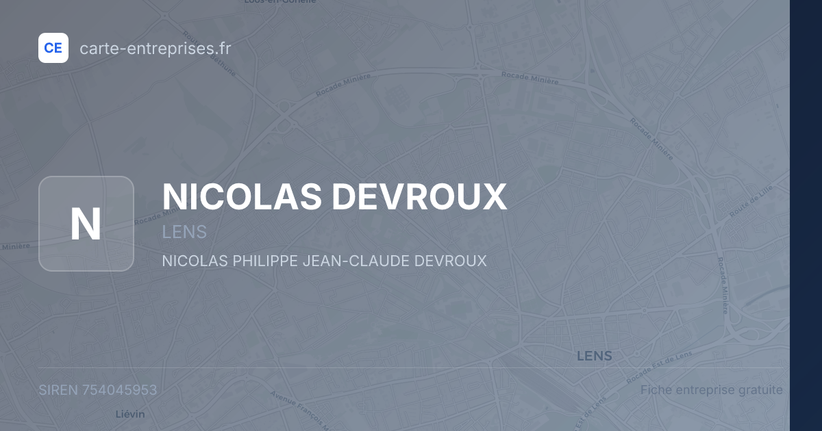 NICOLAS DEVROUX — 754045953 — fiche entreprise