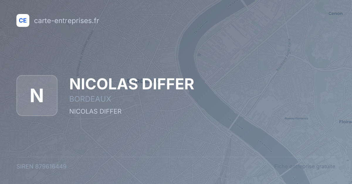 NICOLAS DIFFER — 879616449 — fiche entreprise