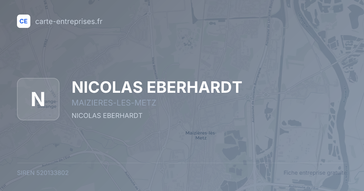 NICOLAS EBERHARDT — 520133802 — fiche entreprise