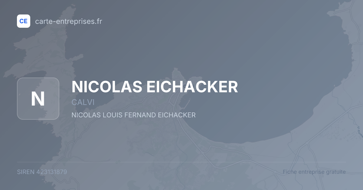 NICOLAS EICHACKER — 423131879 — fiche entreprise