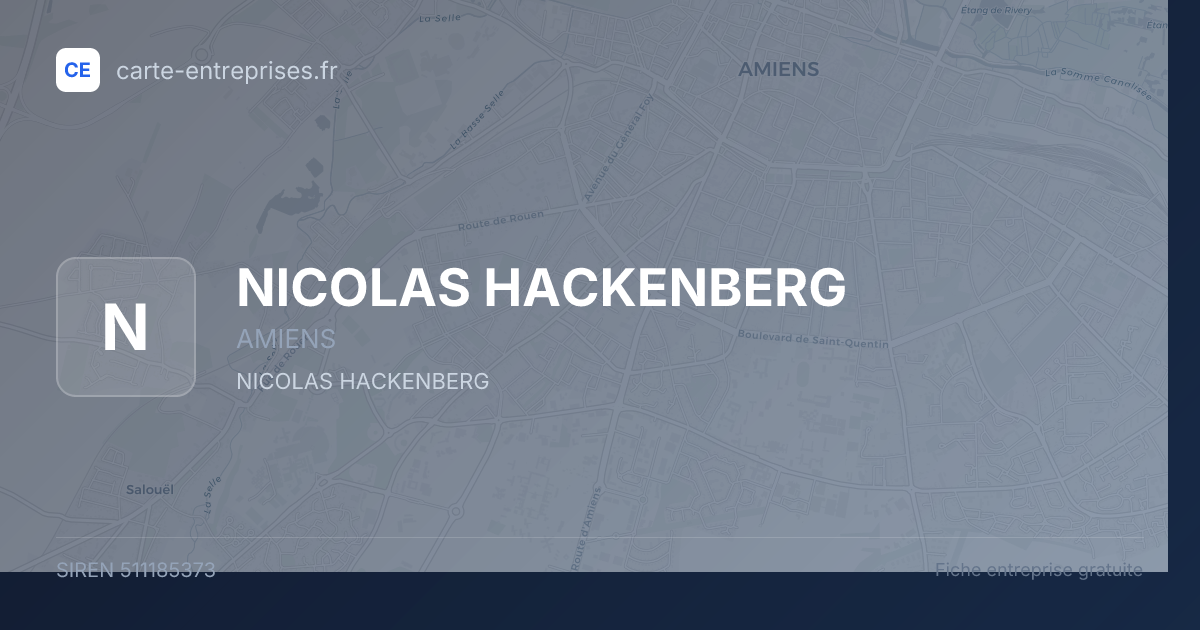 NICOLAS HACKENBERG — 511185373 — fiche entreprise