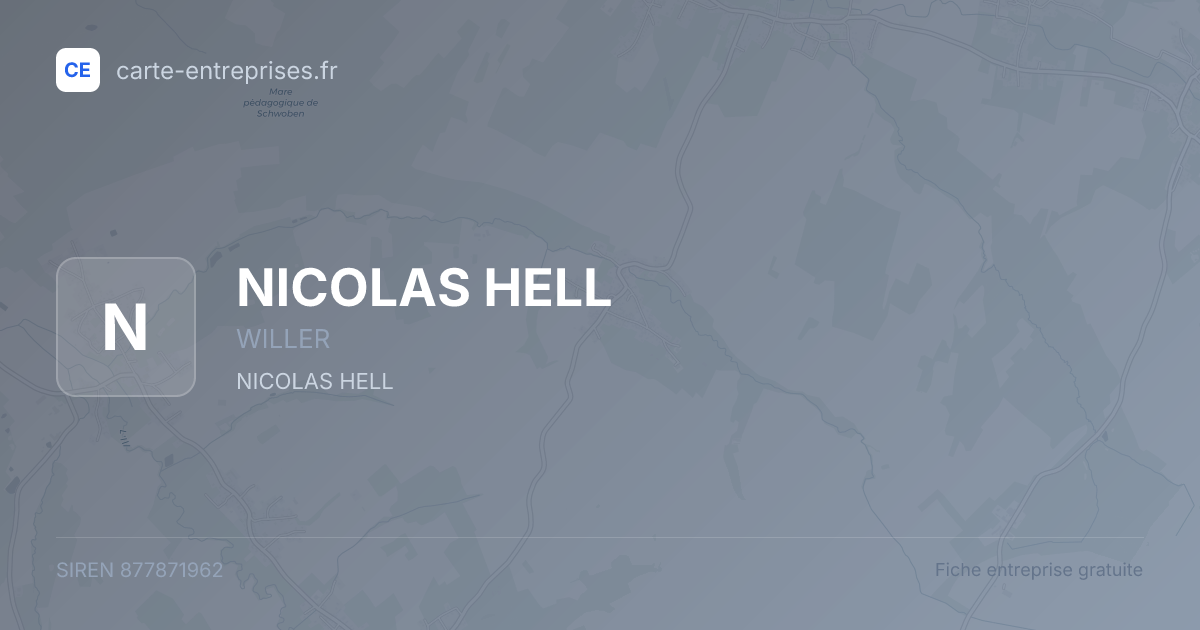 NICOLAS HELL — 877871962 — fiche entreprise