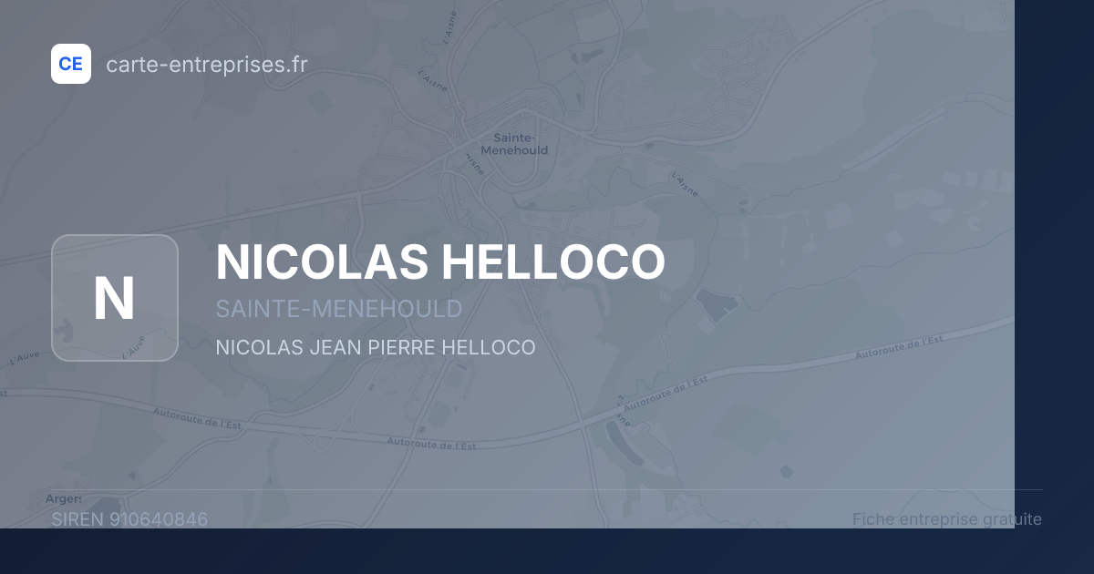 NICOLAS HELLOCO — 910640846 — fiche entreprise