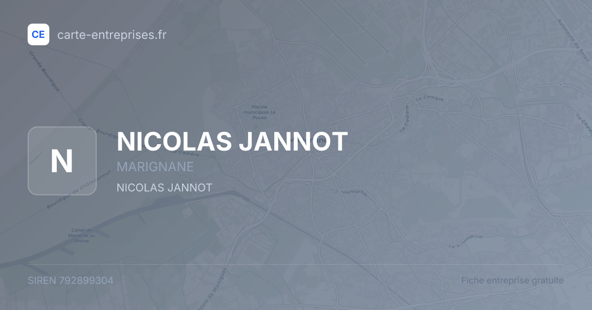NICOLAS JANNOT — 792899304 — fiche entreprise