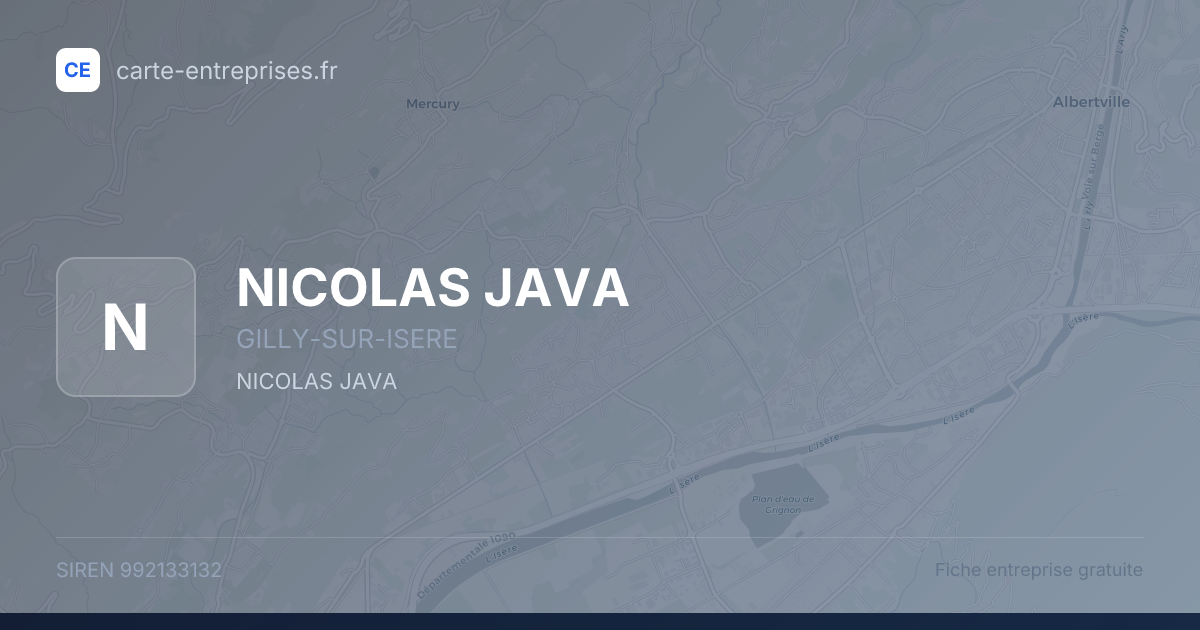 NICOLAS JAVA — 992133132 — fiche entreprise