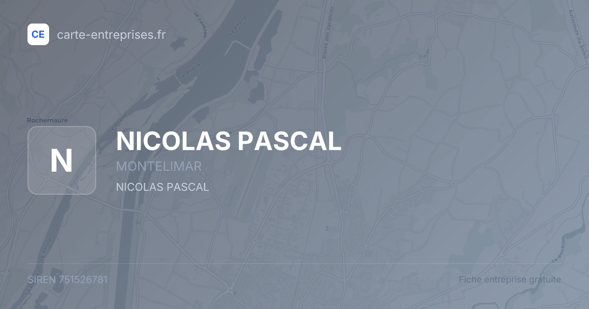 NICOLAS PASCAL — 751526781 — fiche entreprise
