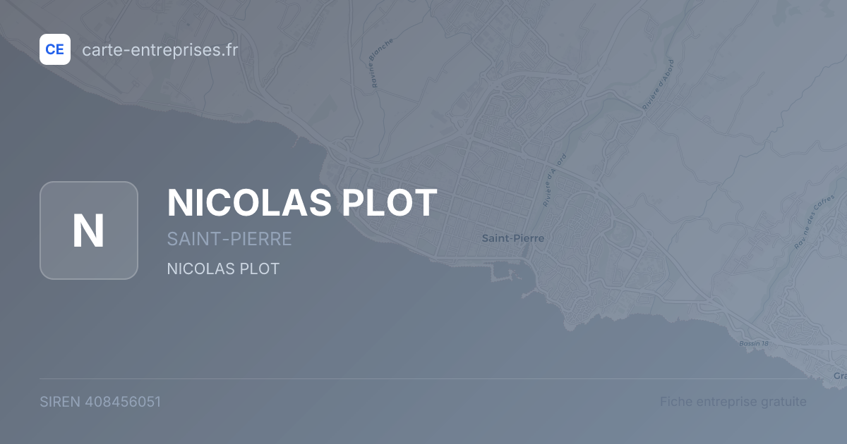 NICOLAS PLOT — 408456051 — fiche entreprise