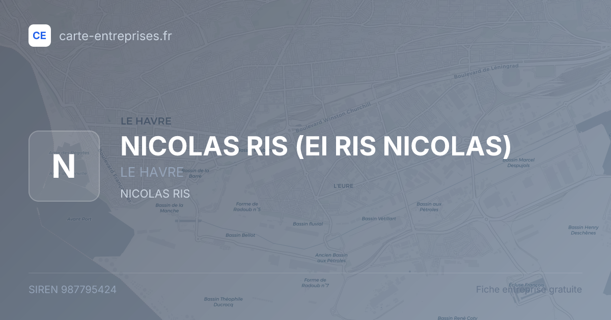 NICOLAS RIS (EI RIS NICOLAS) — 987795424 — fiche entreprise