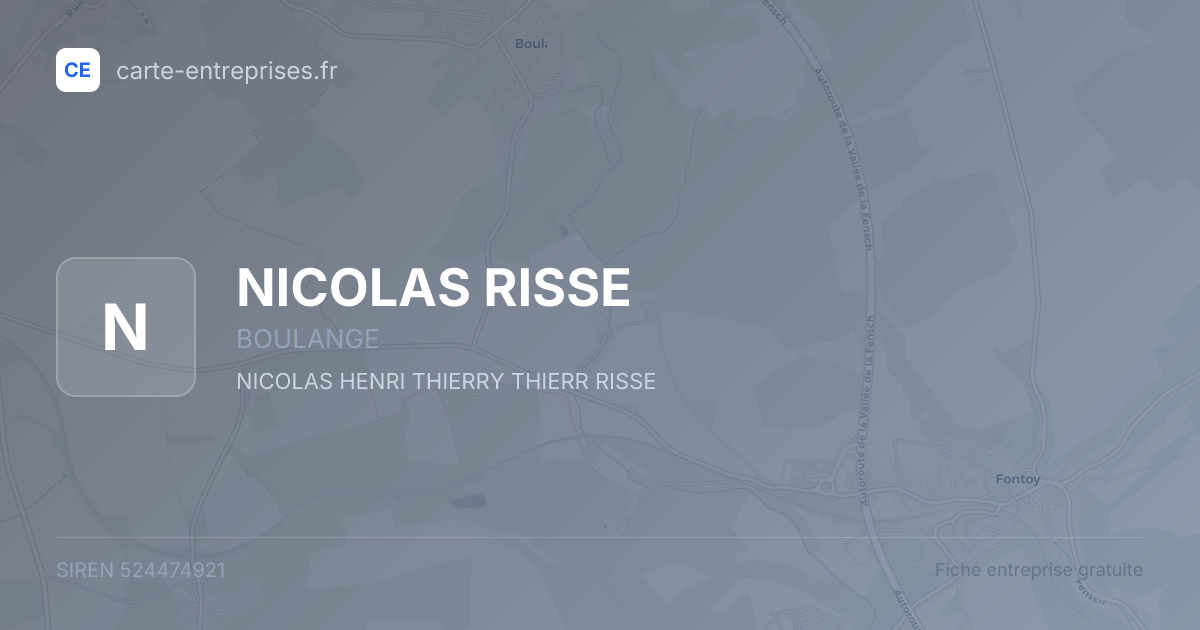 NICOLAS RISSE — 524474921 — fiche entreprise