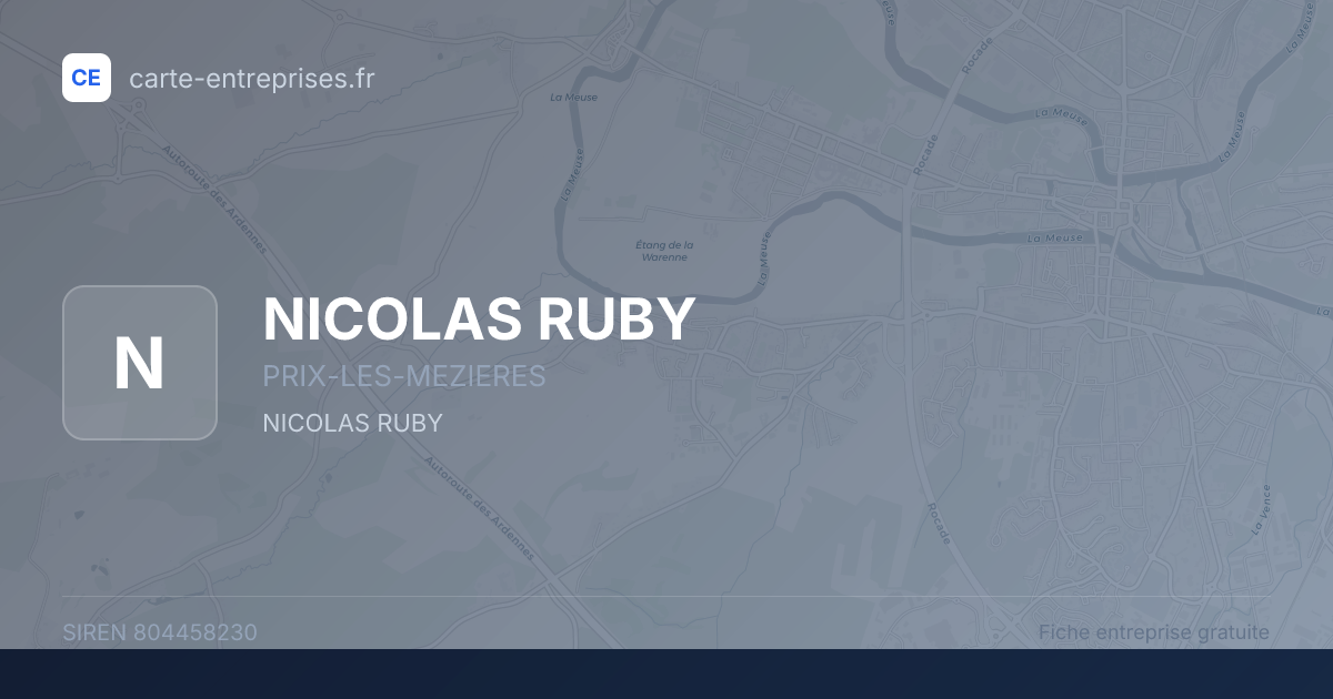 NICOLAS RUBY — 804458230 — fiche entreprise