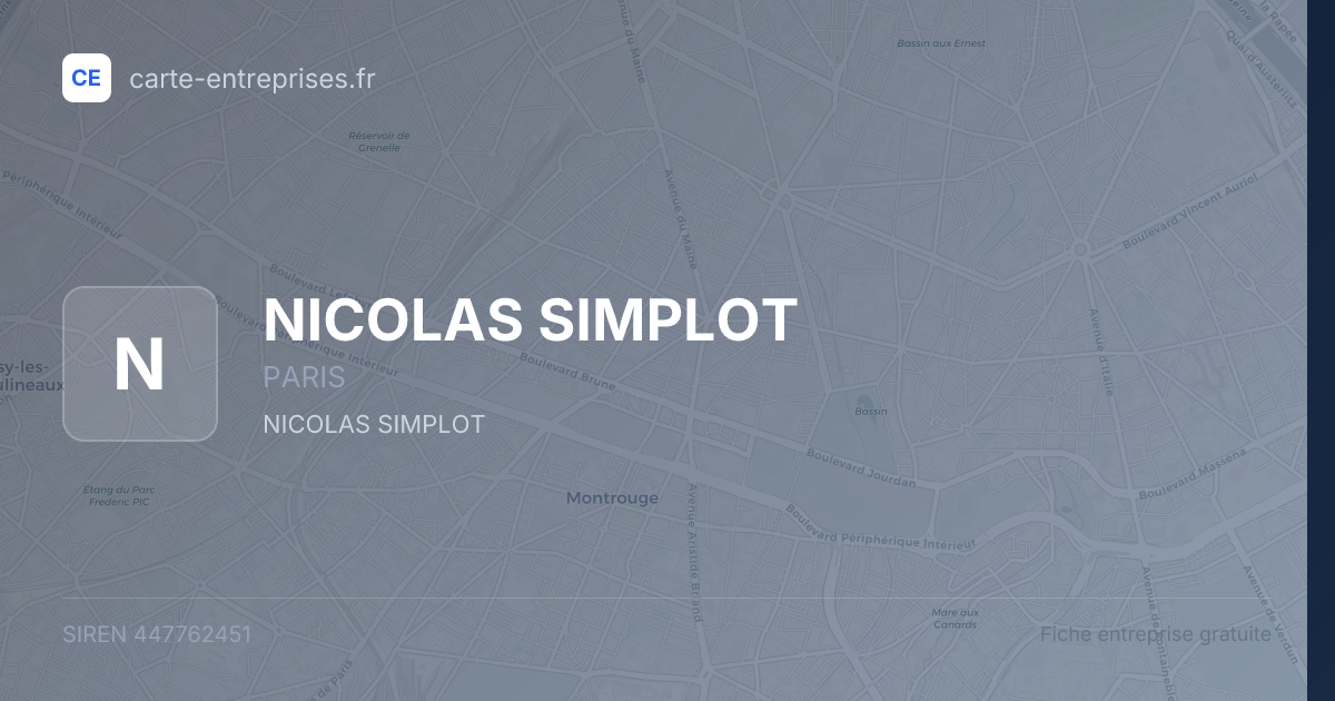 NICOLAS SIMPLOT — 447762451 — fiche entreprise