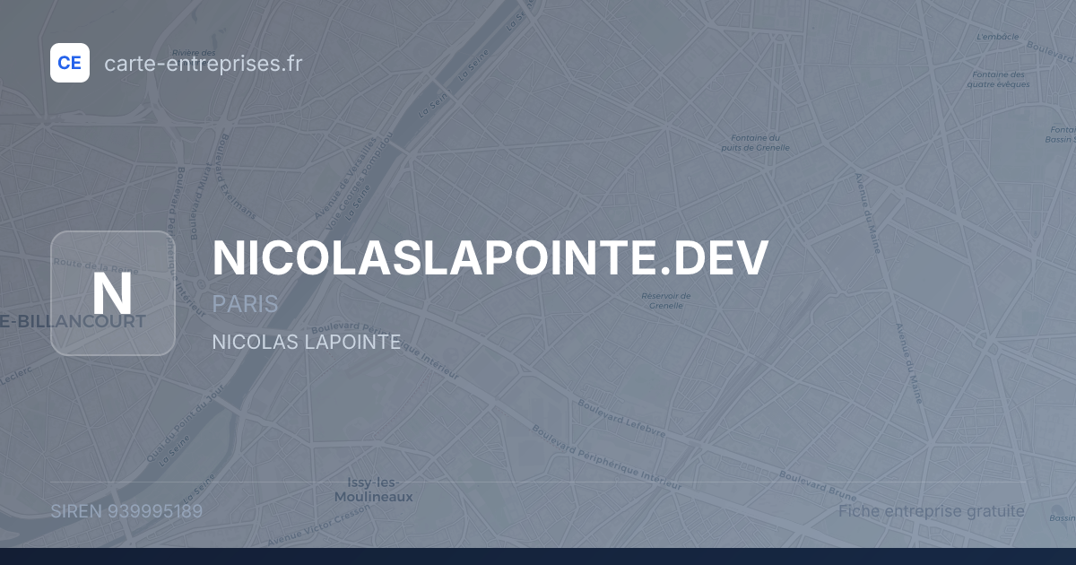 NICOLASLAPOINTE.DEV — 939995189 — fiche entreprise