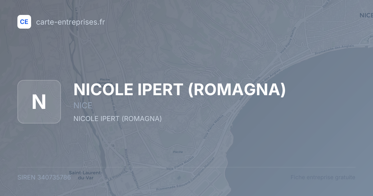 NICOLE IPERT (ROMAGNA) — 340735786 — fiche entreprise