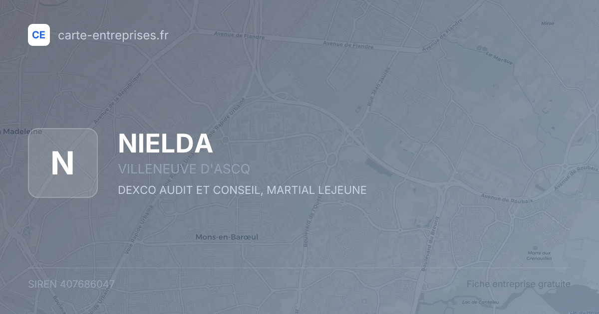 NIELDA — 407686047 — fiche entreprise