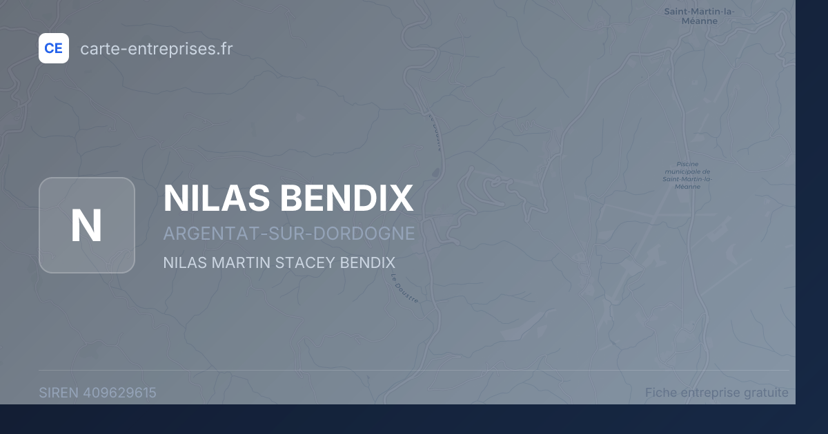 NILAS BENDIX — 409629615 — fiche entreprise