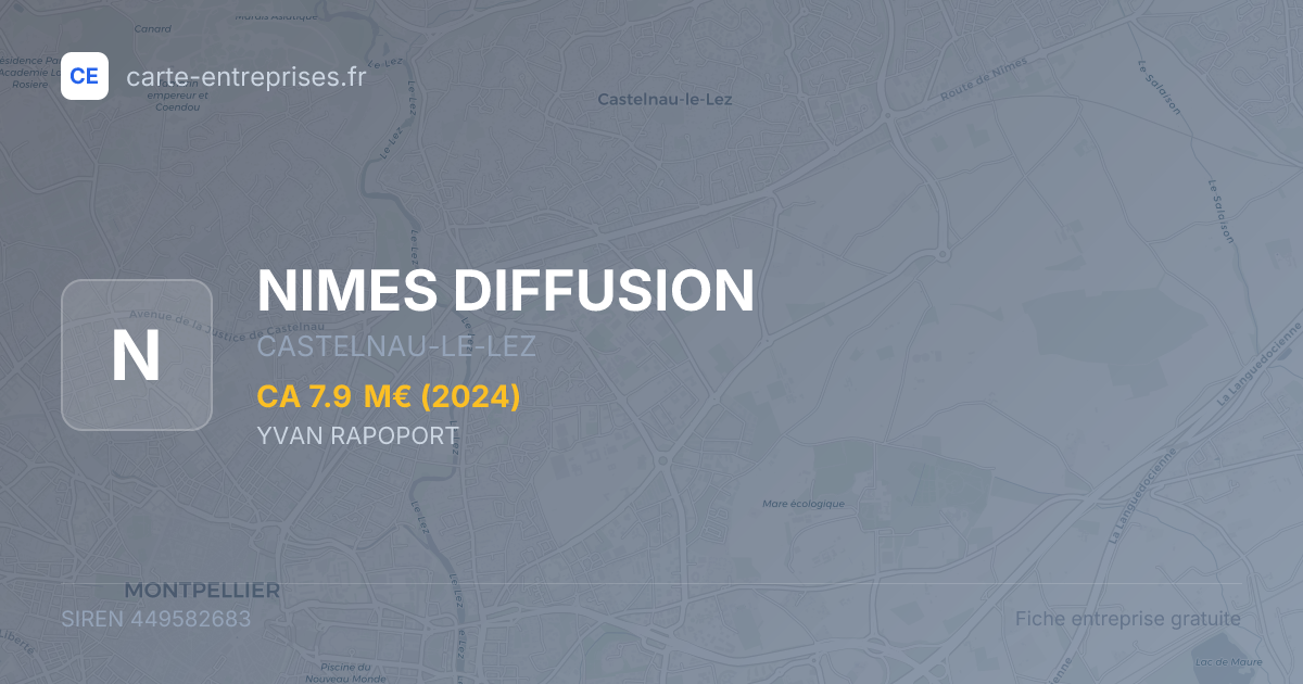 NIMES DIFFUSION — 449582683 — fiche entreprise