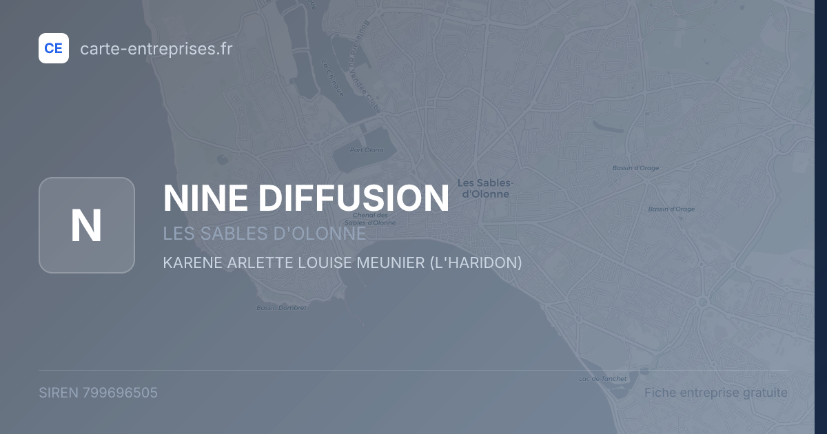 NINE DIFFUSION — 799696505 — fiche entreprise