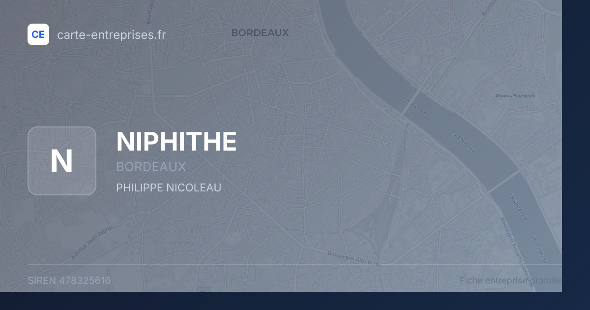 NIPHITHE — 478325616 — fiche entreprise