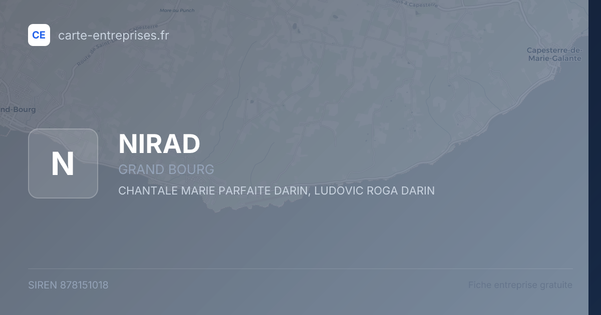NIRAD — 878151018 — fiche entreprise