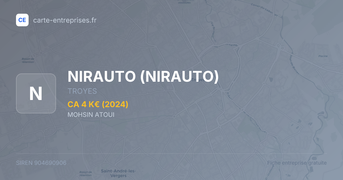 NIRAUTO — 904690906 — fiche entreprise