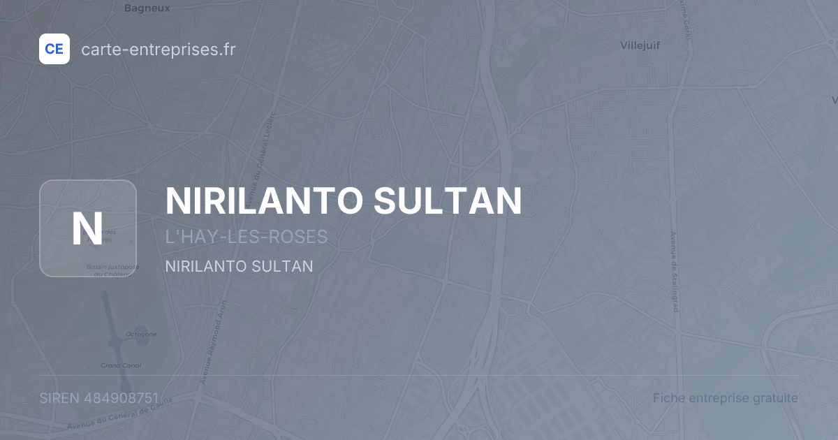 NIRILANTO SULTAN — 484908751 — fiche entreprise
