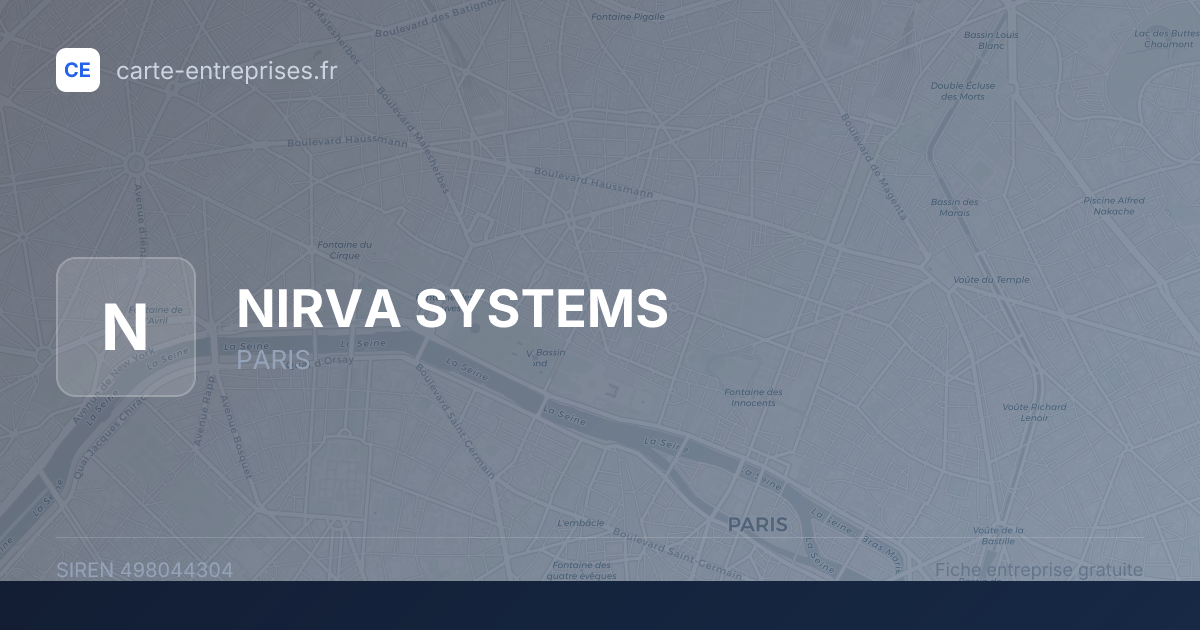 NIRVA SYSTEMS — 498044304 — fiche entreprise