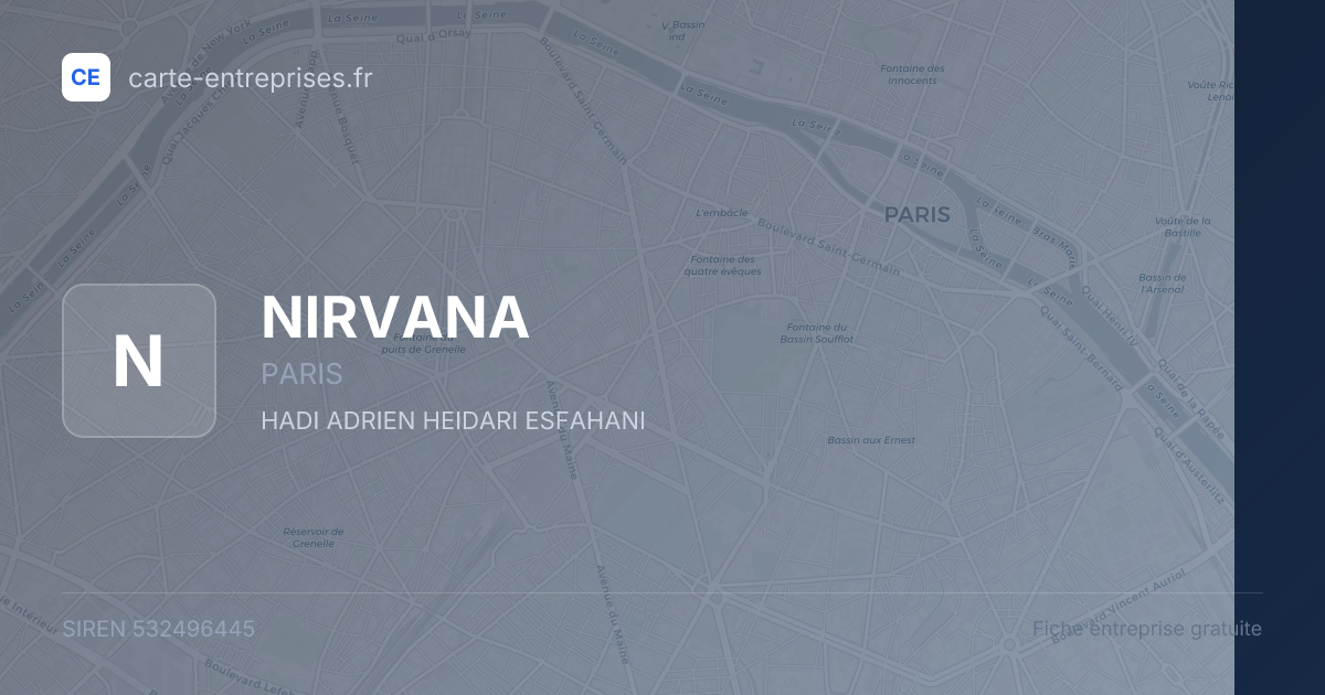 NIRVANA — 532496445 — fiche entreprise