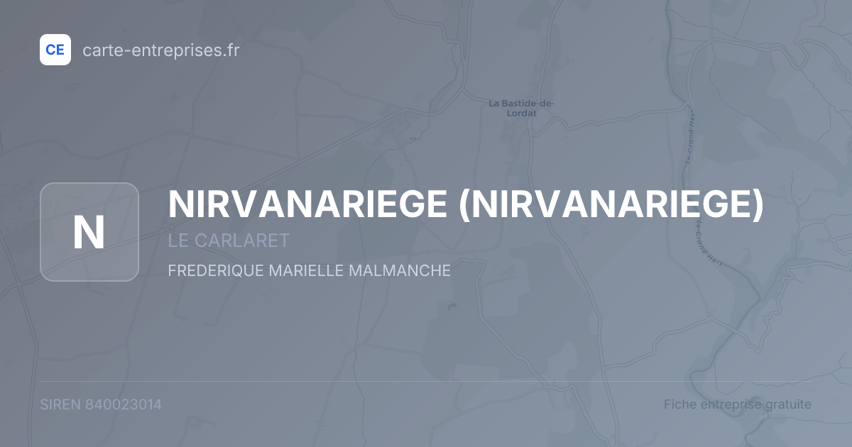 NIRVANARIEGE — 840023014 — fiche entreprise