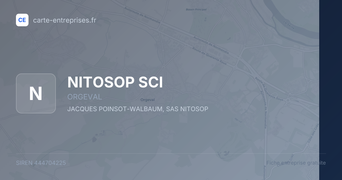 NITOSOP SCI — 444704225 — fiche entreprise