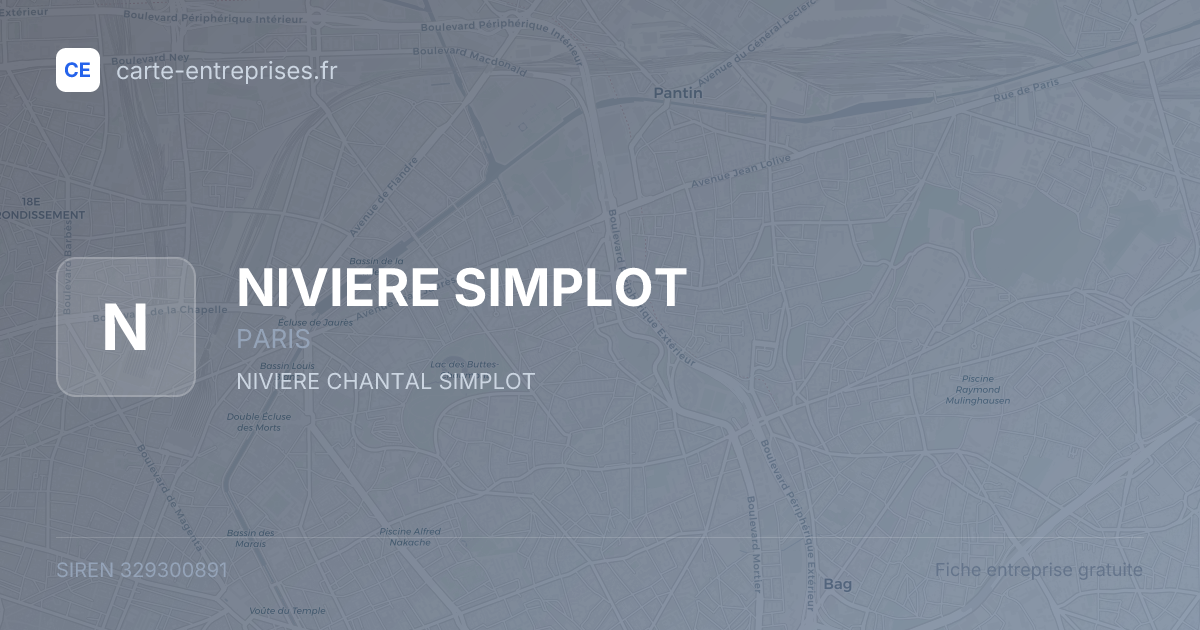NIVIERE SIMPLOT — 329300891 — fiche entreprise