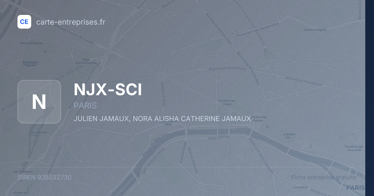 NJX-SCI — 935032730 — fiche entreprise