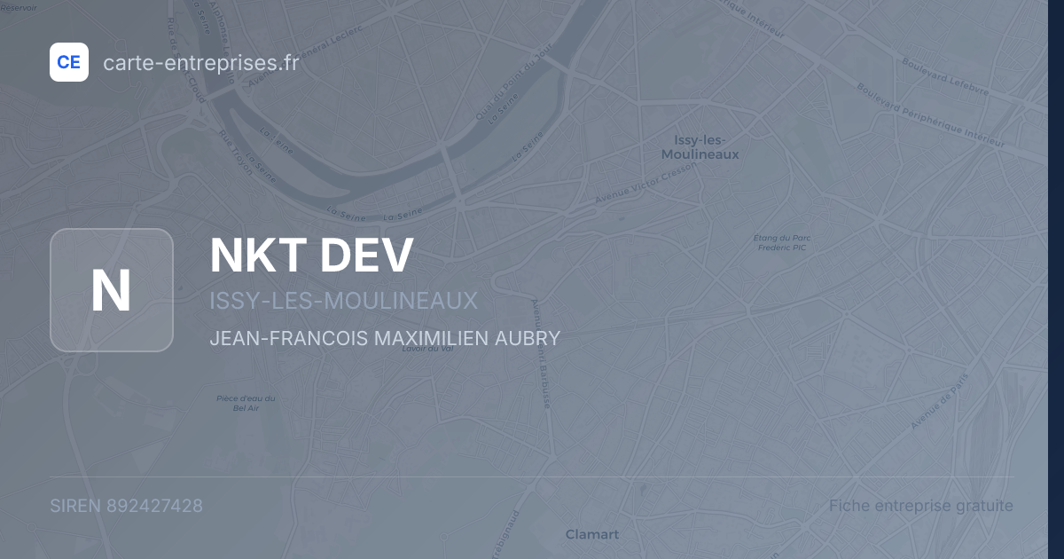 NKT DEV — 892427428 — fiche entreprise