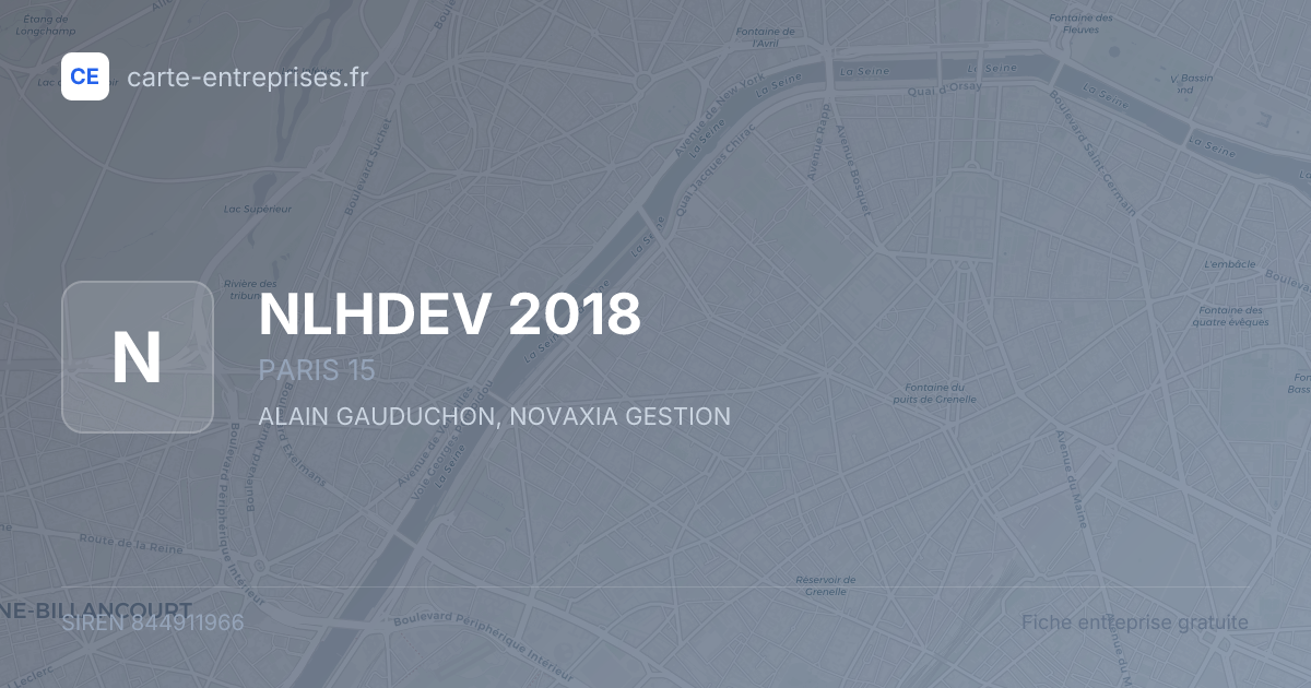 NLHDEV 2018 — 844911966 — fiche entreprise