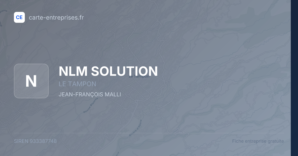 NLM SOLUTION — 933387748 — fiche entreprise