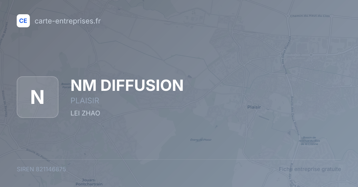 NM DIFFUSION — 821146875 — fiche entreprise
