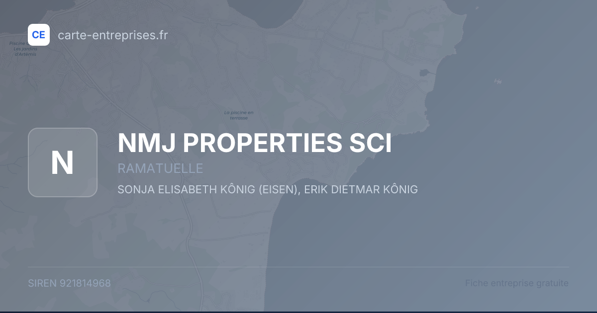 NMJ PROPERTIES SCI — 921814968 — fiche entreprise