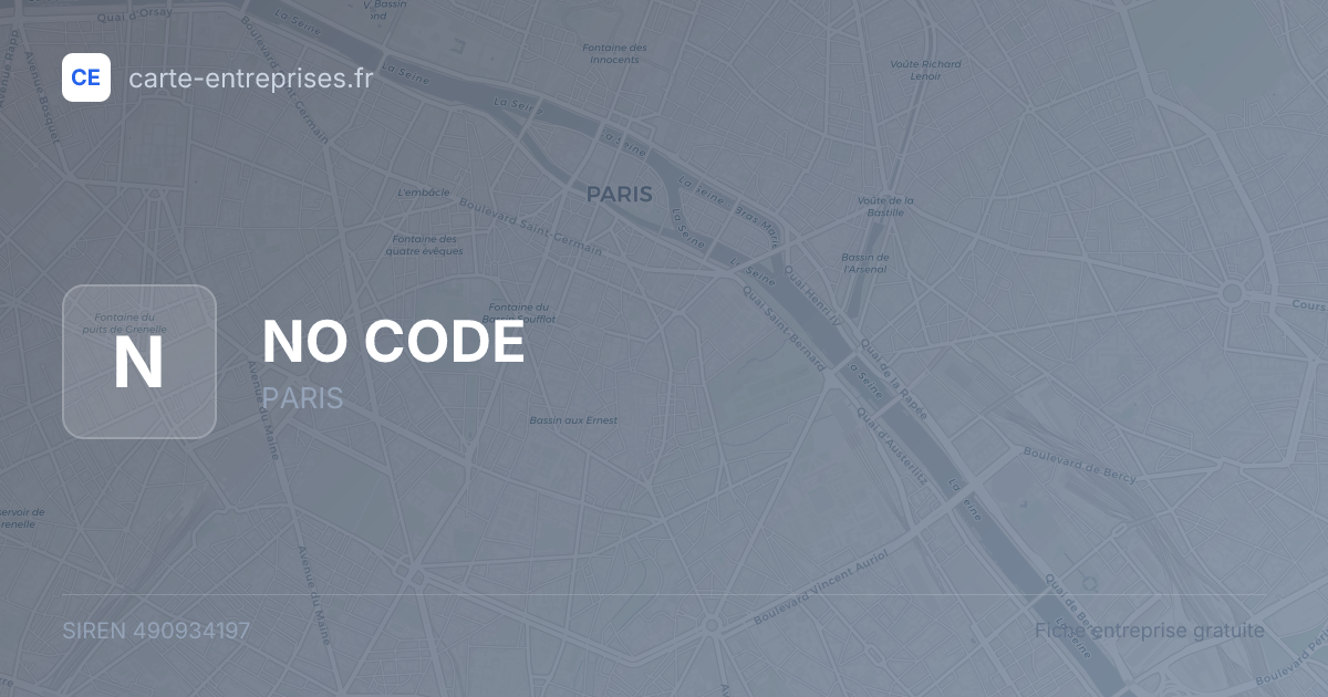 NO CODE — 490934197 — fiche entreprise