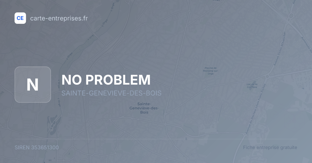 NO PROBLEM — 353651300 — fiche entreprise