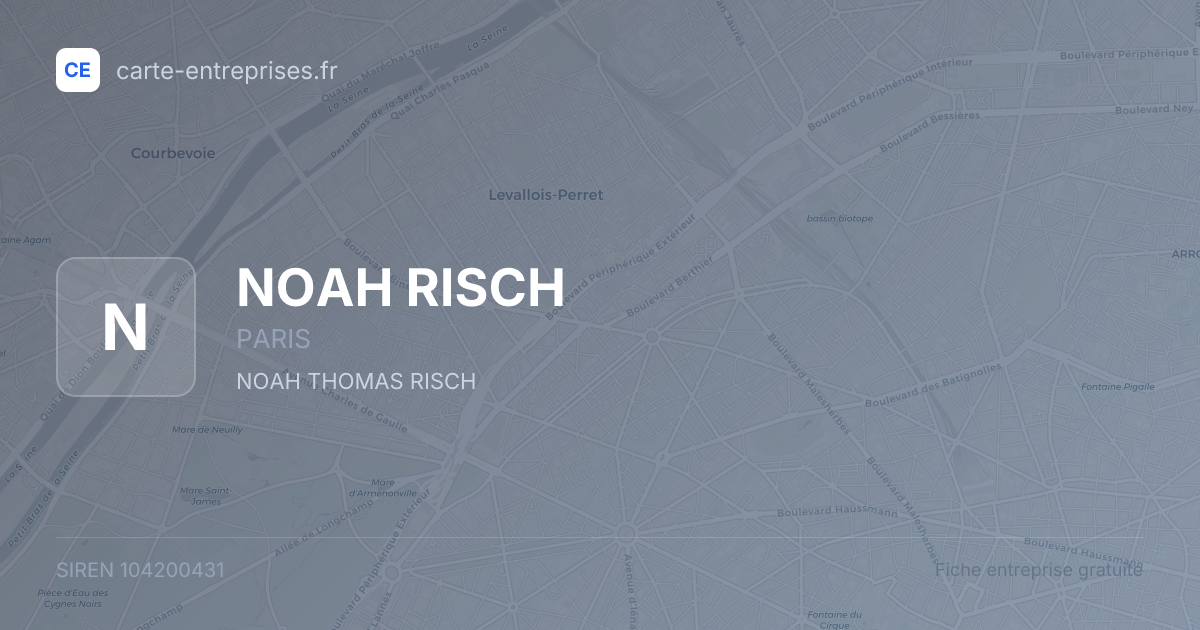 NOAH RISCH — 104200431 — fiche entreprise