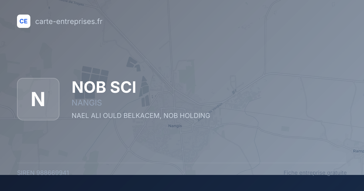 NOB SCI — 988669941 — fiche entreprise