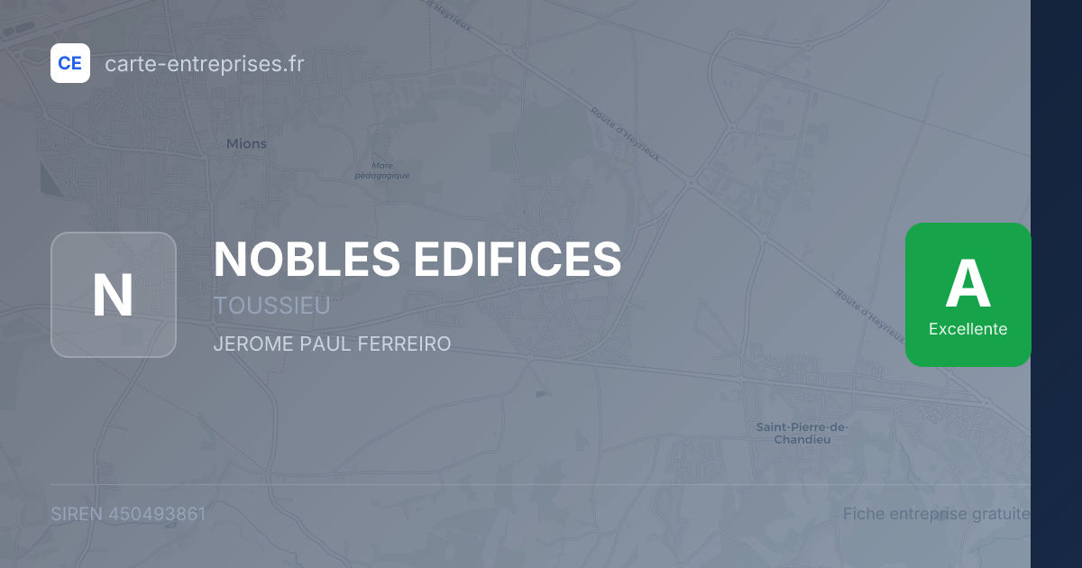 NOBLES EDIFICES — 450493861 — fiche entreprise