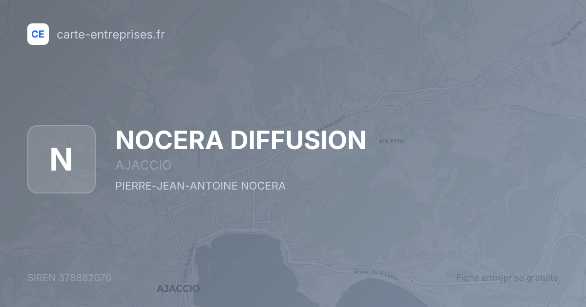 NOCERA DIFFUSION — 378882070 — fiche entreprise