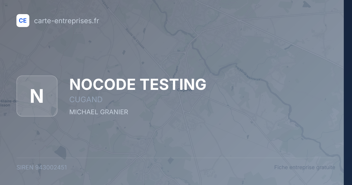 NOCODE TESTING — 943002451 — fiche entreprise