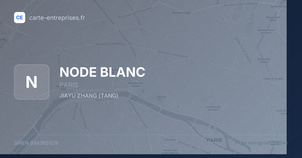 NODE BLANC — 898365929 — fiche entreprise