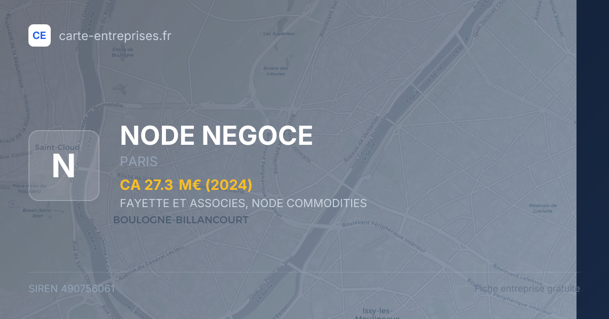 NODE NEGOCE — 490756061 — fiche entreprise