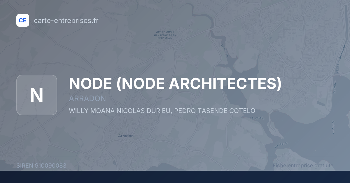 NODE (NODE ARCHITECTES) — 910090083 — fiche entreprise