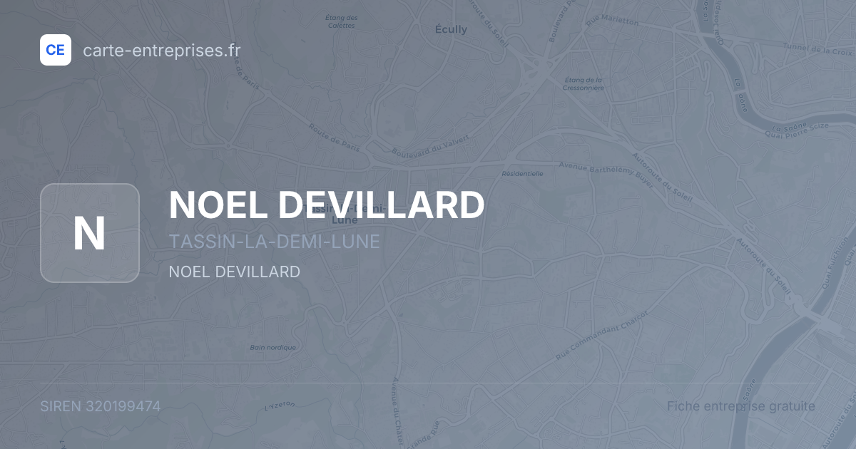 NOEL DEVILLARD — 320199474 — fiche entreprise